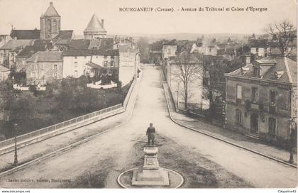BOURGANEUF (23) Avenue du Tribunal et Caisse d'Epargne