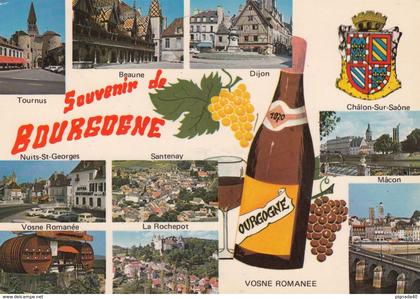 cp , RÉGION BOURGOGNE , Souvenir de la Bourgogne , Multi-Vues