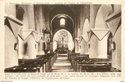 CPA La Bourgogne Historique et Monumentale Interieur de l'Eglise de Chapaize