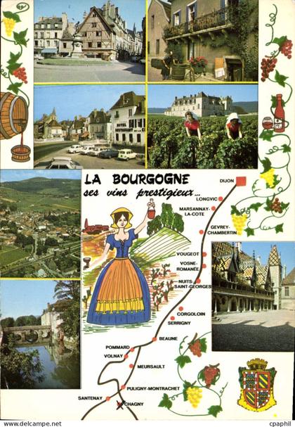 CPM la Bourgogne ses vins prestigieux