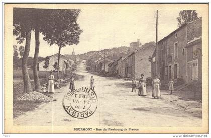CARTE POSTALE ANCIENNE DE BOURMONT - rue du faubourg de france