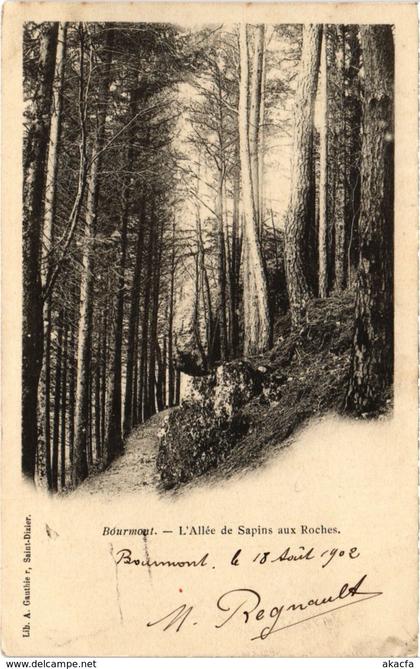 CPA BOURMONT - L'Allée de Sapins aux Roches (995037)