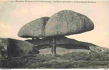 Carte Postale Ancienne - 23 - Boussac - Monument Celtique de Boussac - Les Pierres jaunatres à 20 kilomètres de Montluço