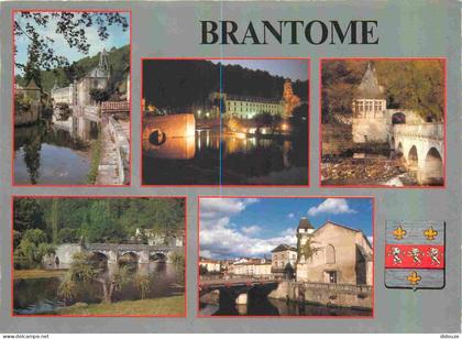 24 - Brantome - Multivues - Blasons - CPM - Voir Scans Recto-Verso