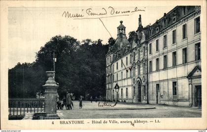 CPA Brantome Hotel de ville ancien abbaye