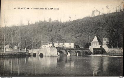 CPA Brantome Pont Conde du 16eme