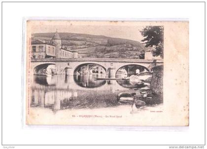 81 BRASSAC Vue Générale, Pont Neuf, ed Labouche 28, dos 1900