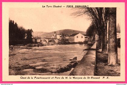 Brassac - Quai de la Fourtonnarié et Parc Marquis de Saint Vincent - Phototypie TARNAISE