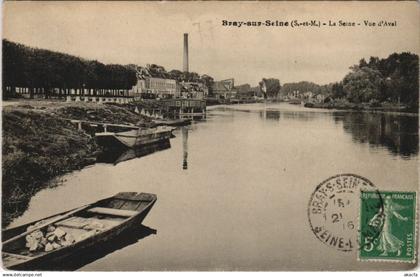 CPA Bray-Sur-Seine La Seine-Vue d'Aval FRANCE (1101200)