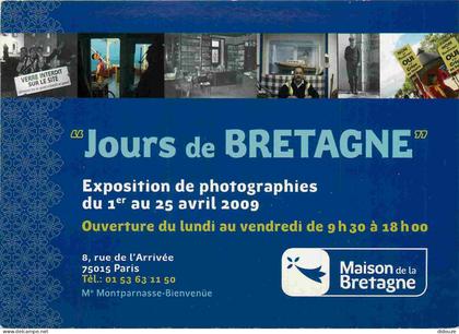 Régions - Bretagne - Expositions de Photographies Jours de Bretagne 2009 à Paris - CPM - Voir Scans Recto-Verso