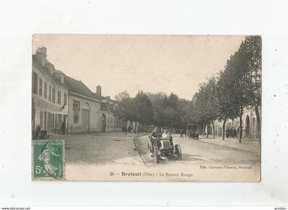 BRETEUIL (OISE) 28 LE BONNET ROUGE (CAFE RESTAURANT DE LA GARE ET AUTOS) 1917