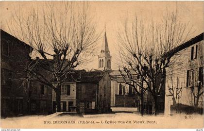 CPA BRIGNAIS Église vue du Vieux Pont (444124)