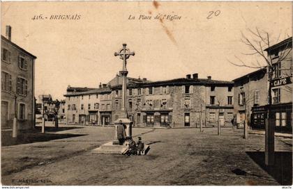 CPA BRIGNAIS La Place de l'Église (444114)