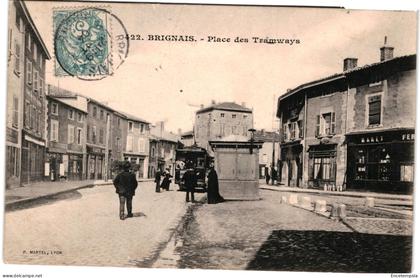 CPA   Carte Postale   France  Brignais Place des Tramways  VM107744ok