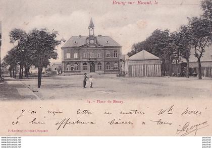 A9-59) BRUAY SUR ESCAUT - NORD - PLACE DU BRUAY  - EN 1905 - ( 2 SCANS )