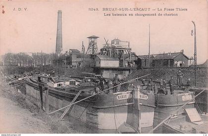 Bruay sur Escaut - La Fosse Thiers   - Peniches - Canal -  CPA°Rn