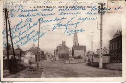 Buchy - Entree du Bourg - Route de Rouen - CPA