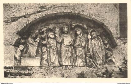 [-15%] FRANCE - Cabestany - Tympan en marbre XIIè s. - Résurrection - Assomption - Exaltation de la Mère de J.C - Carte