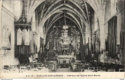 Cadillac sur Garonne CPA Interieur de l'eglise Saint Martin