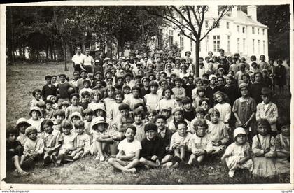 CARTE PHOTO Caen Enfants Colonie