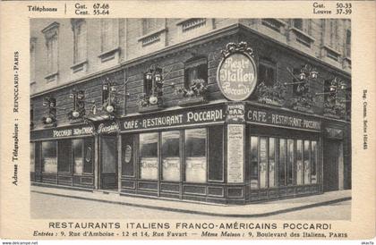 CPA PARIS 2e - Restaurants Italiens Franco-Americans Poccardi (142216)