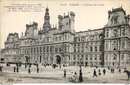 CPA Paris L'Hotel de Ville