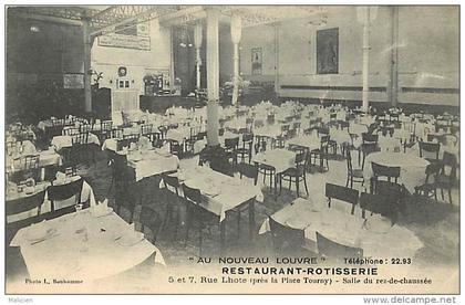 paris  -ref-B52 - au nouveau louvre - restaurant rotisserie - 5 et 7 rue lhote ( apres la place tourny ) -salle rez de c