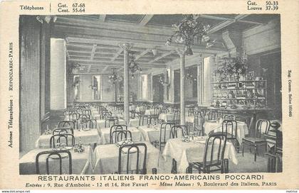 PARIS - restaurants italiens Franco-Américain Poccardi.