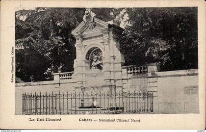 Cahors - Monument Clement Marot - CPA