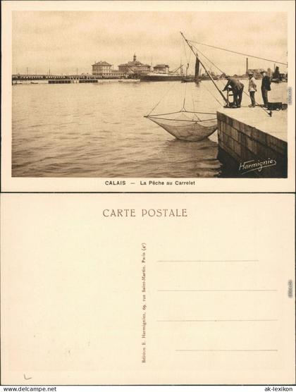 CPA Calais Fischer spannen Netz auf 1926