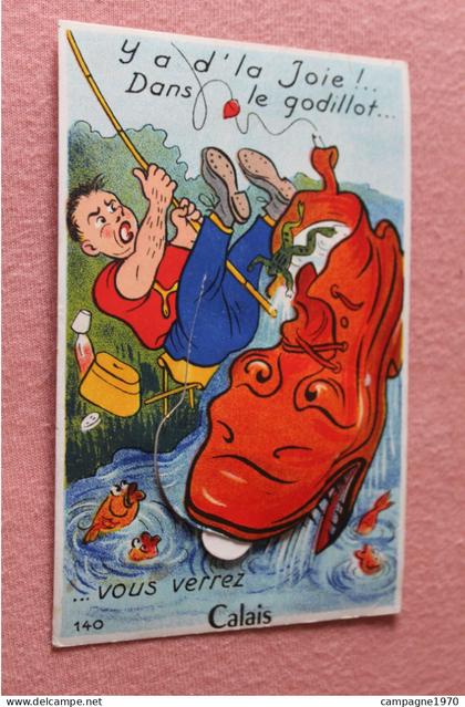 CPA LEPORELLO - CALAIS ( NORD PAS DE CALAIS ) - 10 PETITES VUES EN ACCORDEON - 1960