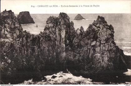 Camaret sur Mer - Rochers festonnes a la Pointe de Penhir - CPA