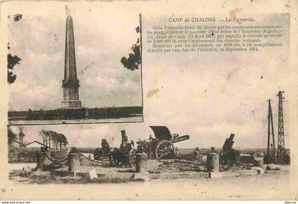 Carte Postale Ancienne - 51 - Camp de Châlons - Mourmelon - La Pyramide - Militaria - CPA - Voyagée en 1931 - Voir Scans