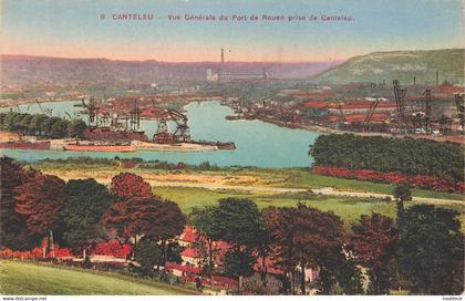 CANTELEU : VUE GENERALE DU PORT DE ROUEN PRISE DE CANTELEU