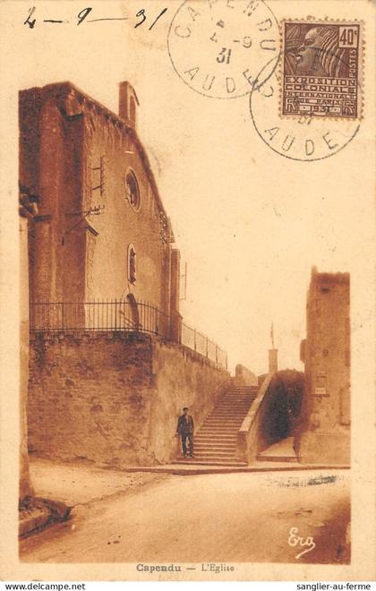 CPA 11 CAPENDU / EGLISE / cliché rare