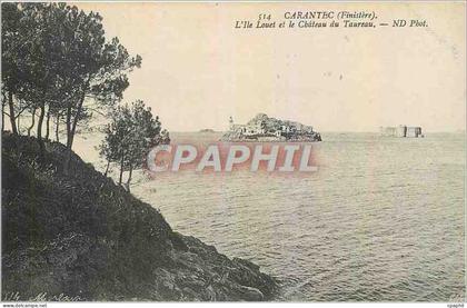 CPA Carantec Finistere L'lle Louiet et le Chateau du Taureau