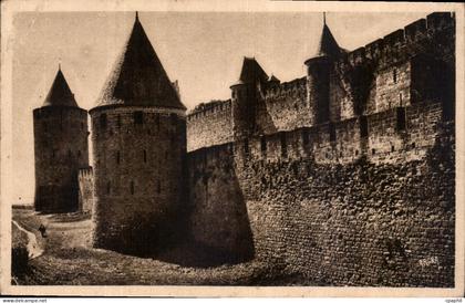 CPA Carcassonne Fortifications exterieurs