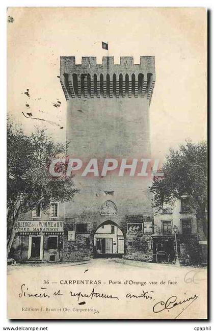 CPA Carpentras Porte d'Orange vue de face