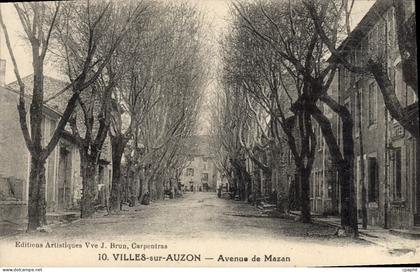 CPA Vaucluse Villes sur Auzon Avenue de Mazan