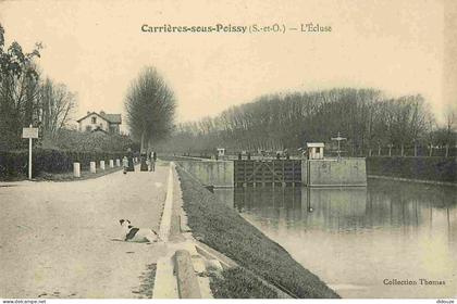 Carte Postale Ancienne - 78 - Carrières-sous-poissy - L'écluse - Animée - CPA - Voir Scans Recto-Verso