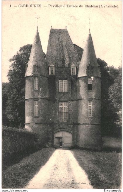 CPA Carte Postale France Carrouges Pavillon d'entrée du Château   VM77602