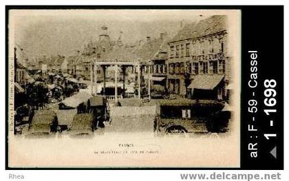 59 Cassel - CASSEL - La Grand'Place un jour de Marché - marche, kiosque - marche 59 kiosque 5 /  D59D  K59135K  C59135C