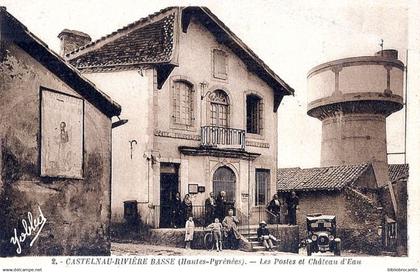 D65 CASTELNAU-RIVIERE BASSE < Vue Animée - LES POSTES et CHATEAU D'EAU