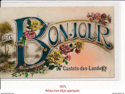 CASTETS : Carte Souvenir - très bon état