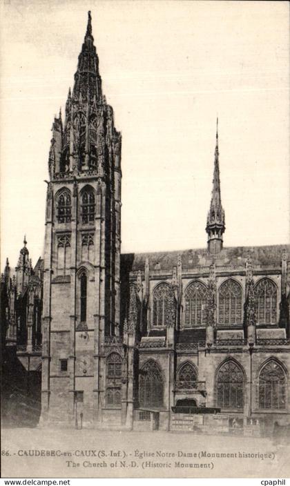 CPA Caudebec en Caux Eglise Notre Dame