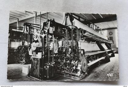 Cpsm, Caudry, métier à broder mécanique avec son automate, Nord 59