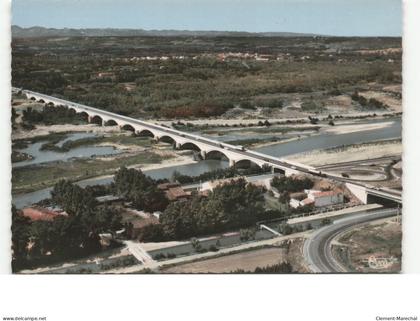 CAUMONT-sur-DURANCE: le pont de bonpas sur la durance vue aérienne 10X15 - très bon état