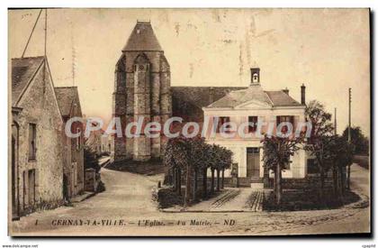 CPA Cernay La Ville L'Eglise La Mairie
