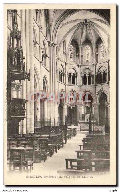 CPA Chablis Interieur de Eglise St Martin