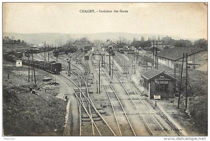 - depts divers - ref- EE530 - saone et loire - chagny - interieur de la gare - train - ligne de chemin de fer -